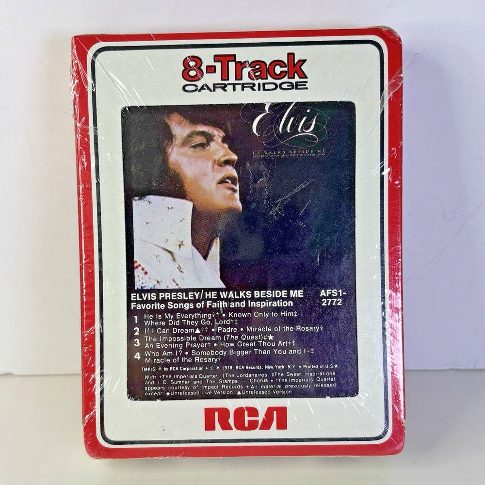 Elvis Presley 8 Track Cartridge Tape He Walks Beside Me NEW Sealed 1978 Vintage
